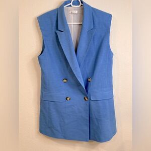 Topshop Sleeveless Double Breasted Vest Dress Size 8 EUC